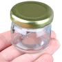 TOPWEL 3pcs 25ml Mini Clear Glass Storage Jar Airtight Canister