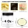 4-Oz Empty Clear Plastic Slime containers with Lids and Labels, Refillable Round Low Profile Containers For Cosmetics, Lotions, Butters, Body sugar scrubs & Beauty Products (12 Pack) 4-Oz Empty Clear Plastic Slime containers with Lids and Labels, Refillable Round Low Profile Containers For Cosmetics, Lotions, Butters, Body sugar scrubs & Beauty Products (12 Pack)