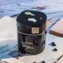 Schwerkörper-Floating Tragbarer Lagerbehälter für Teekanne, Kaffeekanne, versiegelter Behälter aus ABS-Harz, Teekessel-Lagerbehälter (Farbe: Schwarz)