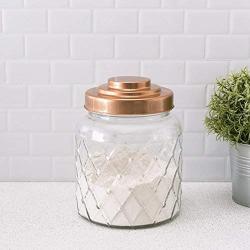 Home Basics GJ44500 Glass Jar with Copper Top, Small