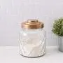 Glasbehälter mit Messingdeckel, Small – Home Basics GJ44500