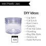 20gram/20ml Round Clear Empty Container Jars with Clear Screw Lids Bulk for Lotions, Lip Balm, Makeup Samples - BPA Free (24 Pack, Clear)