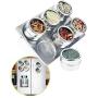 Seasoning Pot, Maserfaliw 6Pcs Portable Pepper Stainless Steel Spice Jars Magnetic Seasoning Pot Container, Recyclable, Suitable For Holiday Gifts In The Outing and Indoors.