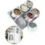 Gewürzgarskochen Topf, Maserfaliw 6er Set Tragbare Edelstahl Gewürzgläser Magnetische Gewürzbehälter, Recycelbar, Geeignet als Weihnachtsgeschenk für Unterwegs und Zuhause.