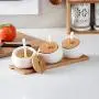 Kitchen Utensils Ceramic Seasoning Bottle And Sugar Bowl Seasoning Box Set Household Storage Bottle Kitchen Storage Jar,L