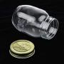 Glass Tea Coffee Canister Cookie Jar Storage Tin Honey Pot Dispenser 3 Sizes - Clear, 500ml