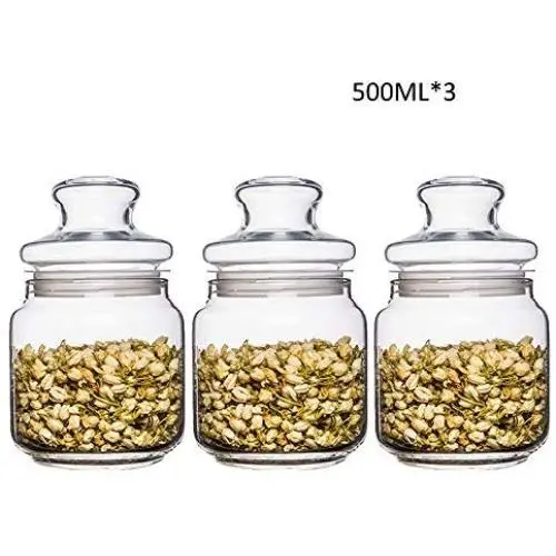 Bouteilles en verre scellées, Réservoirs de stockage pour grains, stockage confiture/miel/café/thé Bouteilles en verre scellées, Réservoirs de stockage pour grains, stockage confiture/miel/café/thé
