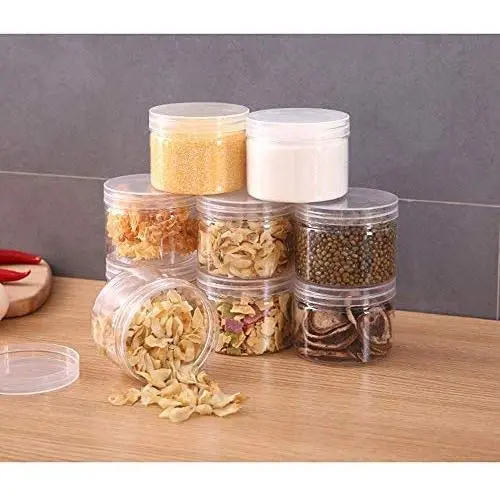NACEO Plastic Food Storage Containers with Lids, Round Fresh-Keeping Airtight Containers, Whole Grain Storage Jar Food Storage Container Set NACEO Plastic Food Storage Containers with Lids, Round Fresh-Keeping Airtight Containers, Whole Grain Storage Jar Food Storage Container Set