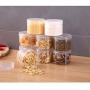 NACEO Plastic Food Storage Containers with Lids, Round Fresh-Keeping Airtight Containers, Whole Grain Storage Jar Food Storage Container Set