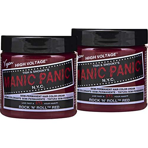 Manic Panic Rock ‘n’ Roll Haarfarbe – Classic High Voltage – (2er-Pack) Halbpermanente Haarfarbe – Warme, Vibrante Rotton – Vegan, PPD & Enthaltam kein Ammoniak – Für die Haarfarbe von Männern & Frauen
