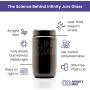 Infinity Gläser 400 ml (13,53 fl oz) 3er-Pack Schwarze Ultraviolett-Flaschen, wiederbefüllbar, Schraubverschluss
