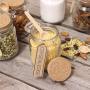 General Store Set of 6 Glass Storage Jars with Lid and Spoon Food