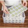 Kitchen Food Storage Jar Airtight Food Storage Microwave Thawing Box Sub-grid Dumpling Tray Refrigerator Storage Box Frozen Dumplings Crisper moisture-proof multi-purpose