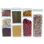 Tree House Food Storage canisters with lid, Square Plastic Sealed jar Versatile Grain Dispenser-D Tree House Food Storage canisters with lid, Square Plastic Sealed jar Versatile Grain Dispenser-D