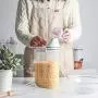 storage jar Grain container Food container Storage Box,Sealed rice storage box, insect proof and moisture proof kitchen grain with measuring cup storage box storage jar Grain container Food container Storage Box,Sealed rice storage box, insect proof and moisture proof kitchen grain with measuring cup storage box