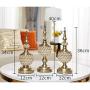Sevenmore Living Room Decoration Metal Glass Fruit Tray Storage Jar Handicraft Crystal Candy Jar (A:1234CM)