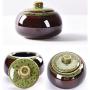 Cereal Containers Mini Ceramic Tea Cans, Household Kitchen Storage Moisture-proof Cans Containers (color : D)