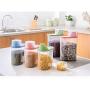 Kitchen multi-grain sealed cans, plastic transparent grain storage box, food storage storage tank set of 4