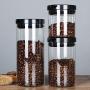 WH- 4 Sets Beans Sealed Glass Jar Storage Tank Nut Snack Food Storage Milk Cans Tea Caddy