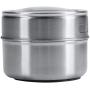 Bekith 16 Pack Stainless Steel Magnetic Multi-Purpose Spice Storage Tins, Clear Top Lid with Sift or Pour, Magnetic on Refrigerator and Grill