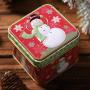 homozy Merry Christmas Metal Tin Cans Empty Gift Candy Chocolate Storage Box Containers with Cover Lids (Mixed Color) - A, 8x7.5x6.5cm