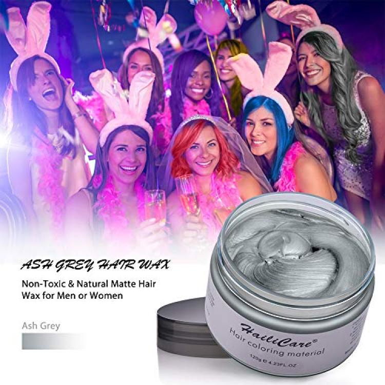 Mofajang Hair Wax Dye Styling Cream Mud, Natural Hairstyle Color Pomade,  Washable Temporary, Purple