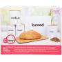 Bread Box (Extra Large) and 4 Piece Kitchen Canister Set w Bread Cutting Board- Deluxe Food Storage Containers with Air Tight Bamboo Lids