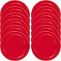 Southern Homewares SH-10235-S12 Set of 12 Red Mason Jar Small Mouth Size Leak Proof Silicone Seal Festive Colored Kids Fun Lids, Onesize,