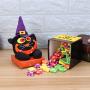 STOBOK Halloween Candy Box Smile Cat Candy Jar Cartoon Candy Holder Trick or Treat Box Cookie Storage Box for Halloween Kids Toddlers Gifts