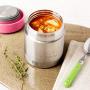 LunchBots Thermal 8 oz Triple Insulated Food Container - Hot 6 Hours or Cold 12 Hours - Leak Proof Thermos Soup Jar - All Stainless Interior - Pink