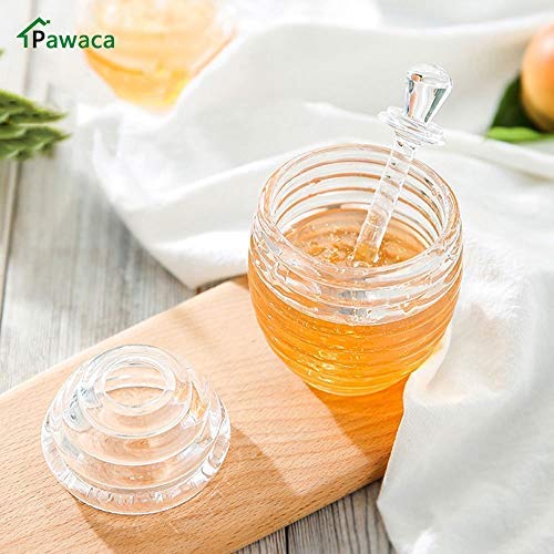 | Storage Bottles & Jars | Acrylic Honey Pot jars For Storage Acrylic Breakfast Jam Seasoning Set Caster box Oil bottle With Stirring Stick Kitchen Tool | by HUDITOOLS | 1 PCs