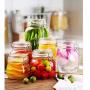 HIZLJJ 3 Pack Environmentally Friendly Glass Storage Tanks Spice Jars Airtight Flip Top Bottles Complete Set of Square Empty Spice Bottles Kitchen Spice Organizer Clear Glass Jars
