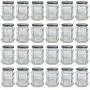 6 oz Hexagon Mini Glasbehälter mit Silberverschlüssen und Etiketten (Pack von 24)