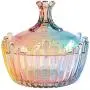 SOCOSY Royal Rainbow Candy Shape Clear Glass Apothecary Jar Candy Jar Wedding Candy Buffet Jars Food Jar with Lid (10oz/27oz) SOCOSY Royal Rainbow Candy Shape Clear Glass Apothecary Jar Candy Jar Wedding Candy Buffet Jars Food Jar with Lid (10oz/27oz)