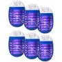 6 Pcs Bug Zapper Electric Fly Insect Trap Indoor, Mosquito Killer LED Light for Patio, Bedroom, Kitchen, Office 6 Pcs Bug Zapper Electric Fly Insect Trap Indoor, Mosquito Killer LED Light for Patio, Bedroom, Kitchen, Office