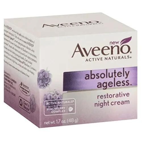 Crème Nocte Restorative Aveeno Absolutely Ageless avec Complexe Riche en Myrtilles Antioxydantes, Vitamine C & E, Hypoallergénique, Non Grasse et Non Comédogène, 1,7 fl. oz (Pack de 2) Crème Nocte Restorative Aveeno Absolutely Ageless avec Complexe Riche en Myrtilles Antioxydantes, Vitamine C & E, Hypoallergénique, Non Grasse et Non Comédogène, 1,7 fl. oz (Pack de 2)
