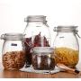 Sealed Glass Storage Jar Food Grains Storage Bottle With Buckle Tea Milk Powder Coffee Seal Storage Cans DELICATEWNN (Capacity : 0.5L1)