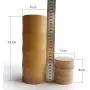 3 Sections of Bamboo Wood Cans Food Storage Container Sealed Jar Tea Pot with Lid 7X 8 cm (D7-H8)