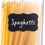 Hello Cucina Airtight Food Storage with Stickers, Stackable Pantry Organizer for Cereal, Flour, Cookie, Pasta, Sugar & More - Ideal for Kitchen Countertops (7-Pack, Black)