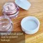 Französische Gläser | 50 Stück x 5 Gramm (5 ml) Kosmetikbehälter – Probenbehälter mit Deckeln – Kleine Make-up-Behälter