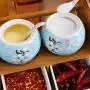 YYH Küchengewürzbehälter, Gewürzbehälter zur Aufbewahrung von Salz, Pfeffer, Chili, Kräutern, Keramik-Zuckerdose mit Deckel und Servierspoon