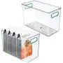Boîte de Rangement en Plastique mDesign avec Poignées - Pour Cuisine, Cellier, Placard, Réfrigérateur/Congélateur - Organiseur pour Collations, Produits Frais, Légumes, Pâtes – BPA Free, Sans BPA – 2 Pièces – Transparent/Bleu Boîte de Rangement en Plastique mDesign avec Poignées - Pour Cuisine, Cellier, Placard, Réfrigérateur/Congélateur - Organiseur pour Collations, Produits Frais, Légumes, Pâtes – BPA Free, Sans BPA – 2 Pièces – Transparent/Bleu