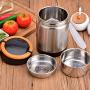 Thermos Food Jar Thermos Stainless Food Flask,Leakproof Vacuum Insulated Food Containers Lunch Box,Portable (Color : Orange, Size : 1000ml)