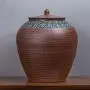 Food Savers & Storage Containers Rice Cylinder Ceramic Rice Box Candy Jar Kimchi Jar Grain Box Food Container Kitchen Sealed Flour Tank Water Tank Storage Rice Jar Kimchi Cylinder Retro Food Storage