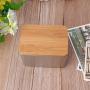 Milue Tinplate Storage Box Case Organizer With Bamboo Lid For Money Coin Candy Key (Large)