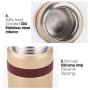 Insulated Stainless Steel Food Jar Lunch Box Thermos Food Storage Container with Lunch Bag and Portable Folding Spoon 350 ml (Grey)