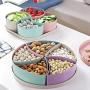 JUSTDOLIFE Snack Serving Tray Detachable Multi-purpose Nut Serving Tray Candy Plate