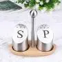 UPKOCH Stainless Steel Salt Shaker Spice Grinder Dispenser Condiment Storage Box Pepper Sugar Jar