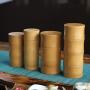 Bamboo Storage Bottles Kitchen Tea Container Jar Cans Case Organizer Spice Round Caps Seal Box Canister For Bulk Products,3J8X15