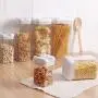 Food Storage Containers - Heavy Duty BPA Free Plastic, 2 piece Set-Squre Airtight Storage Clear Plastic with Easy Lock Lids Food Storage Containers - Heavy Duty BPA Free Plastic, 2 piece Set-Squre Airtight Storage Clear Plastic with Easy Lock Lids
